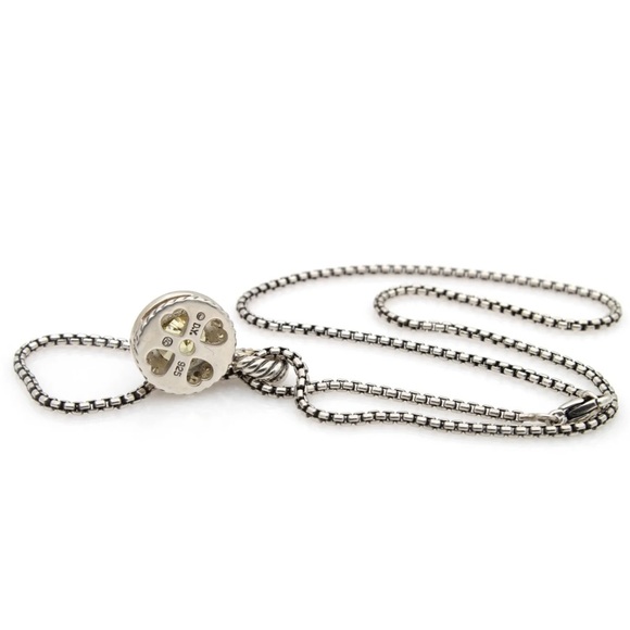 DAVID YURMAN Sterling Silver Lemon Citrine And Diamond Cerise Pendant - Picture 10 of 11